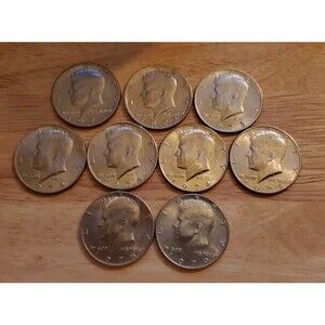 Lot Of 9 Kennedy Half Dollars NO Mint Marks '71 '72 '73 '74(x4) '78 '79 50 Cents